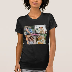 4 Foto Collage Familie Herinnering Moederdag T-shirt