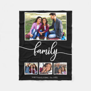 4 foto collage familie huisdecoratie fleece deken