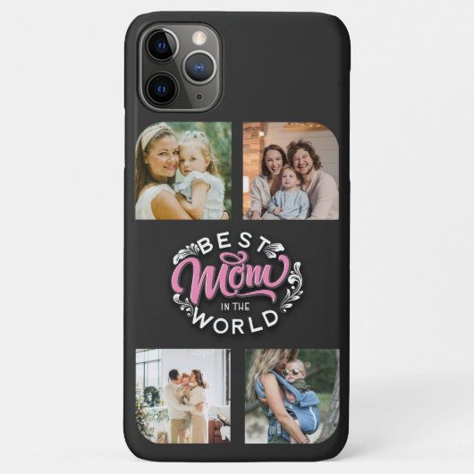 4 Foto Collage Family Memory Moederdag Case-Mate iPhone Case (Achterkant)