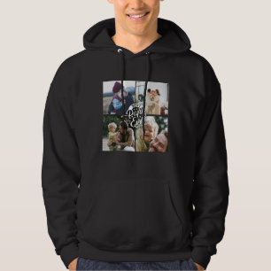 4 Foto Collage Family Memory Vaderdag Hoodie