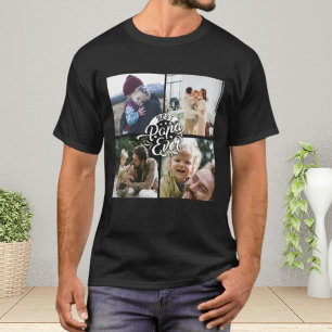 4 Foto Collage Family Memory Vaderdag T-shirt