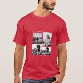 4-foto Collage Forever Boyfriend Valentijnsdag T-shirt