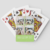 4 Foto Collage - funky text kan kalkgroen verander Pokerkaarten (Achterkant)