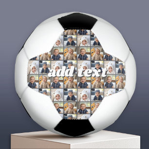 4 foto collage gedupliceerd overal kan kleur bewer voetbal