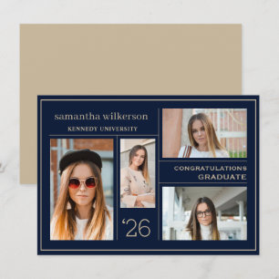 4 Foto Collage Gefeliciteerd Afstuderen Notitiekaartje