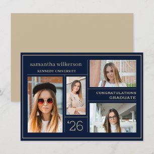 4 Foto Collage Gefeliciteerd Afstuderen Notitiekaartje