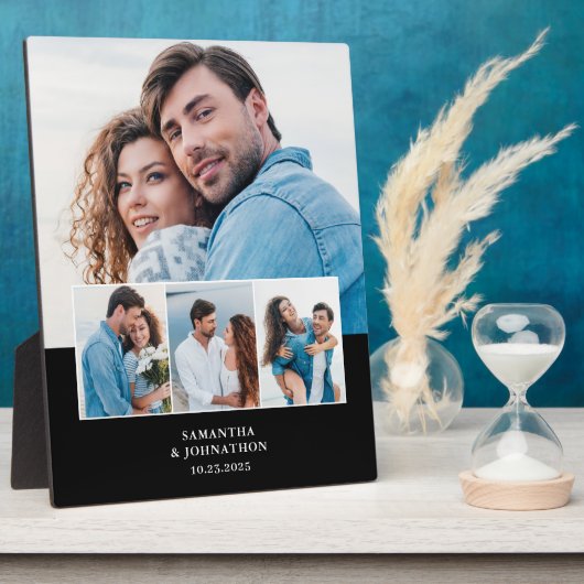 4 Foto Collage Huwelijksjubileum  Fotoplaat (Zijkant)