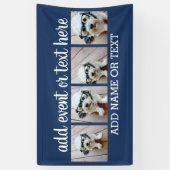 4 Foto collage met 2 regels tekst - Partij Spandoek (Verticaal)