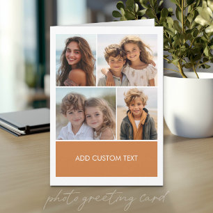 4 foto collage met modern tekstblok kaart