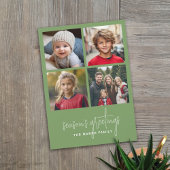 4 Foto-collage Minimale kerstperiode Feestdagenkaart