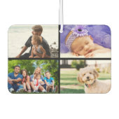 4 Foto Collage Moderne Elegante Script Naam Luchtverfrisser (Voorkant)