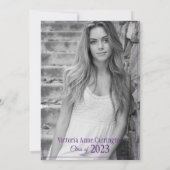 4 Foto Collage Persoonlijk Afstuderen Aankondiging (Achterkant)