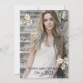 4 Foto Collage Persoonlijk Wit Afstuderen Aankondiging (Achterkant)