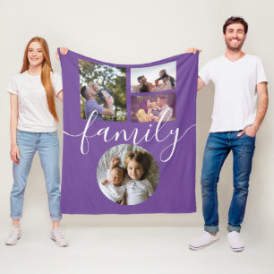 4 Foto-Collage-reeks, op maat gemaakt Fleece Deken