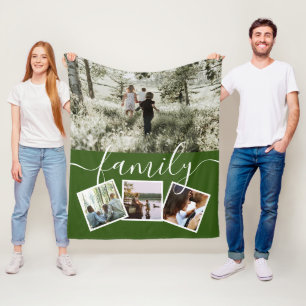 4 Foto-Collage-reeks, op maat gemaakt Fleece Deken