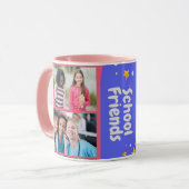 4 Foto Collage School Vrienden Mok (Voorkant links)