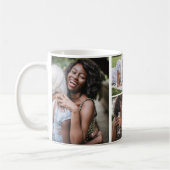 4 Foto collage sjabloon gepersonaliseerd Koffiemok (Links)