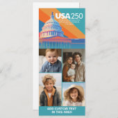 4 foto-collage - VS 250 koepel Amerika Kaart (Voorkant / Achterkant)