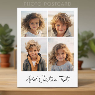4 foto collage - Wit met scripttype Briefkaart