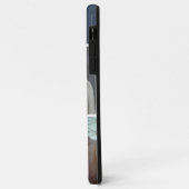 4 Foto Donkerblauw Gepersonaliseerde I Phone case (Achterkant/links)