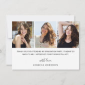 4 FOTO Elegant Eucalyptus Greenery Afstuderen Bedankkaart (Achterkant)