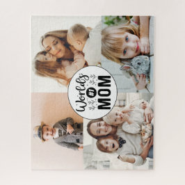 4 foto familie collage nummer 1 moederdag moeder legpuzzel