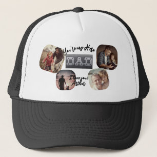 4 Foto - Gelukkige Vaderdag Metaal Thema Trucker Pet