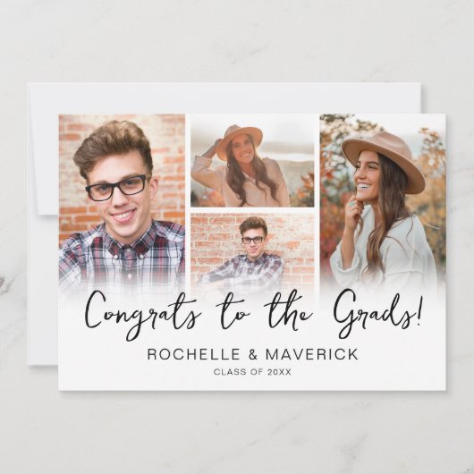 4 Foto Gemeenschappelijk Afstuderen Kaart (Voorkant)
