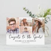 4 Foto Gemeenschappelijk Afstuderen Kaart (Staand voorkant)