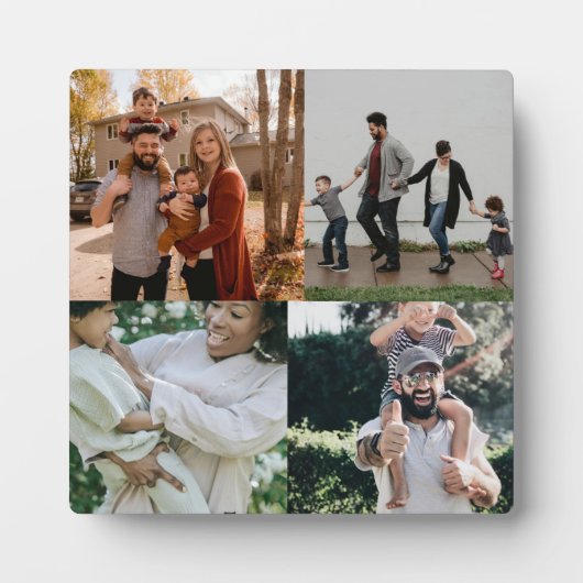 4 Foto gepersonaliseerde aangepaste collage Fotoplaat (Voorkant)