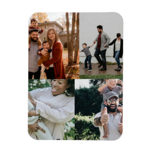 4 Foto gepersonaliseerde aangepaste collage Magneet