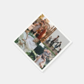 4 Foto gepersonaliseerde aangepaste collage Servet (Hoek)