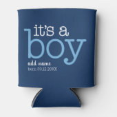 4 Foto Het is een jongen - Modern, Whimsical met W Blikjeskoeler (Voorkant)