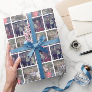 4 Foto Instagram Collage met witte rand Cadeaupapier
