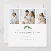 4 Foto kerstfeestdag met collage Kaart (Achterkant)