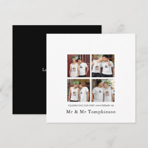4 foto LGBT Love Husband 1e Jubileum zwart Kaart