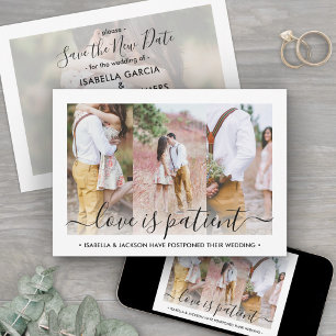 4 Foto Liefde is Geduldig Huwelijk Uitgesteld Save The Date