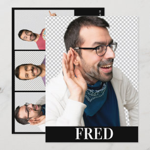 4 Foto Mannelijke Acteur Headshot Comp Kaart Sjabl