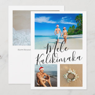 4 Foto Mele Kalikimaka Gepersonaliseerde Kerst Feestdagenkaart