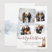 4 Foto Merry KerstWinter Fox Feestdagenkaart (Voorkant / Achterkant)