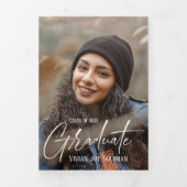 4 Foto minimale drieledige Afstuderen Kaart (Cover)
