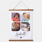 4 Foto Modern Trendy Simple Personalized Names Hangend Wandkleed (Voorkant 2)