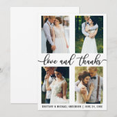 4 Foto Modern Wedding Liefde en Bedankt (Voorkant / Achterkant)