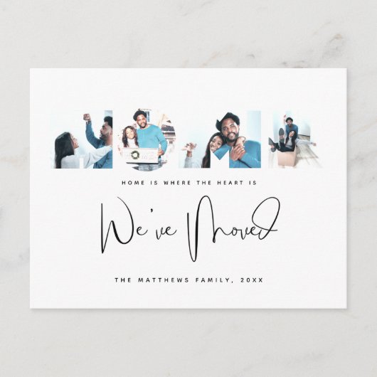 4 Foto: New Home Change of Address Notice Briefkaart (Voorkant)