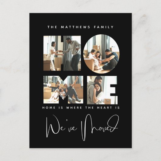 4 Foto: New Home Change of Address Notice Briefkaart (Voorkant)