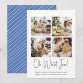 4 foto oh wat een leuke kerst template feestdagenkaart (Voorkant / Achterkant)