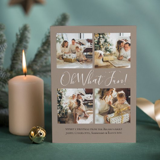 4 Foto oh Wat een leuke Scandinavische kerst Feestdagenkaart