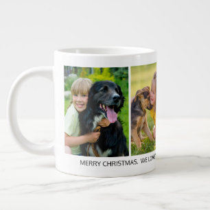 4 Foto Prettig Kerst Oma/Opa Kleinkind Extra Grote Beker
