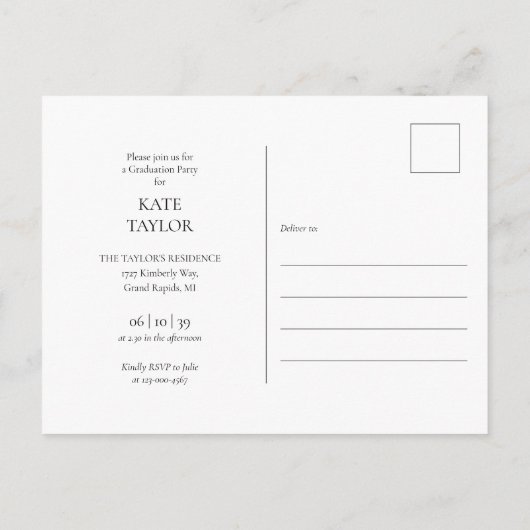 4 Foto RN Afstudeerfeest Uitnodiging (Achterkant)