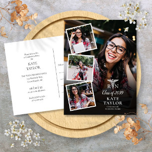 4 Foto RN Nursing Graduation Party Invitation Briefkaart